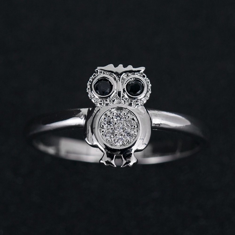 925 Silver Plated 3a Cz Cute Ring For Men Women Fb16fa1042